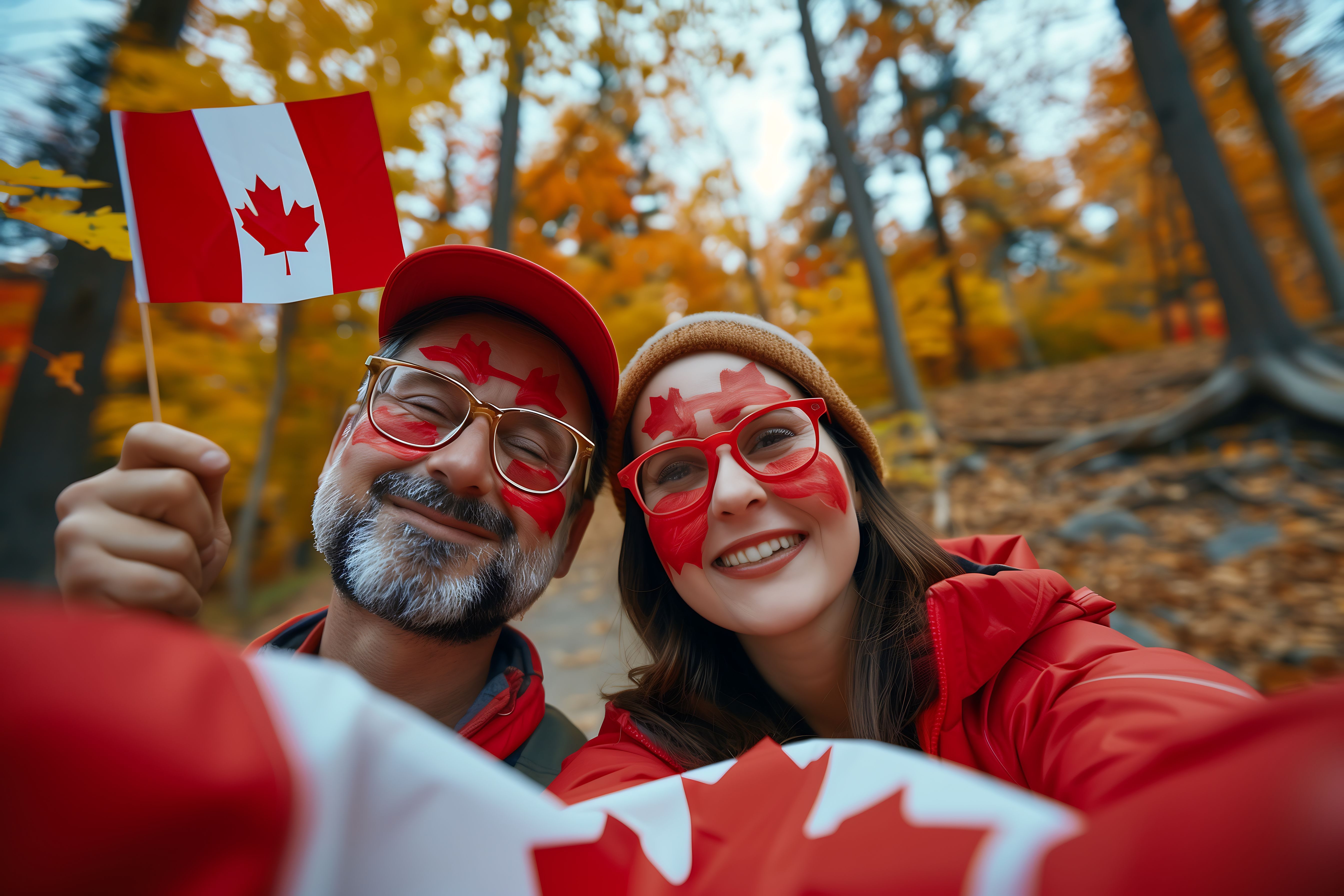 Couple living happily Couple enjoying their lives in acanada