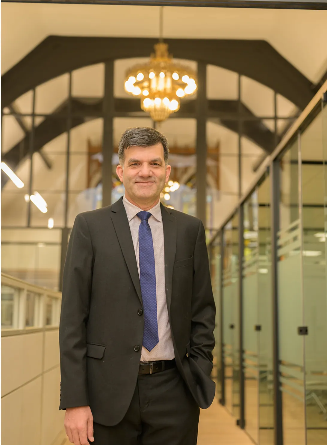 Zia Waseer, principal lawyer, in the Waseer Law Office building in London